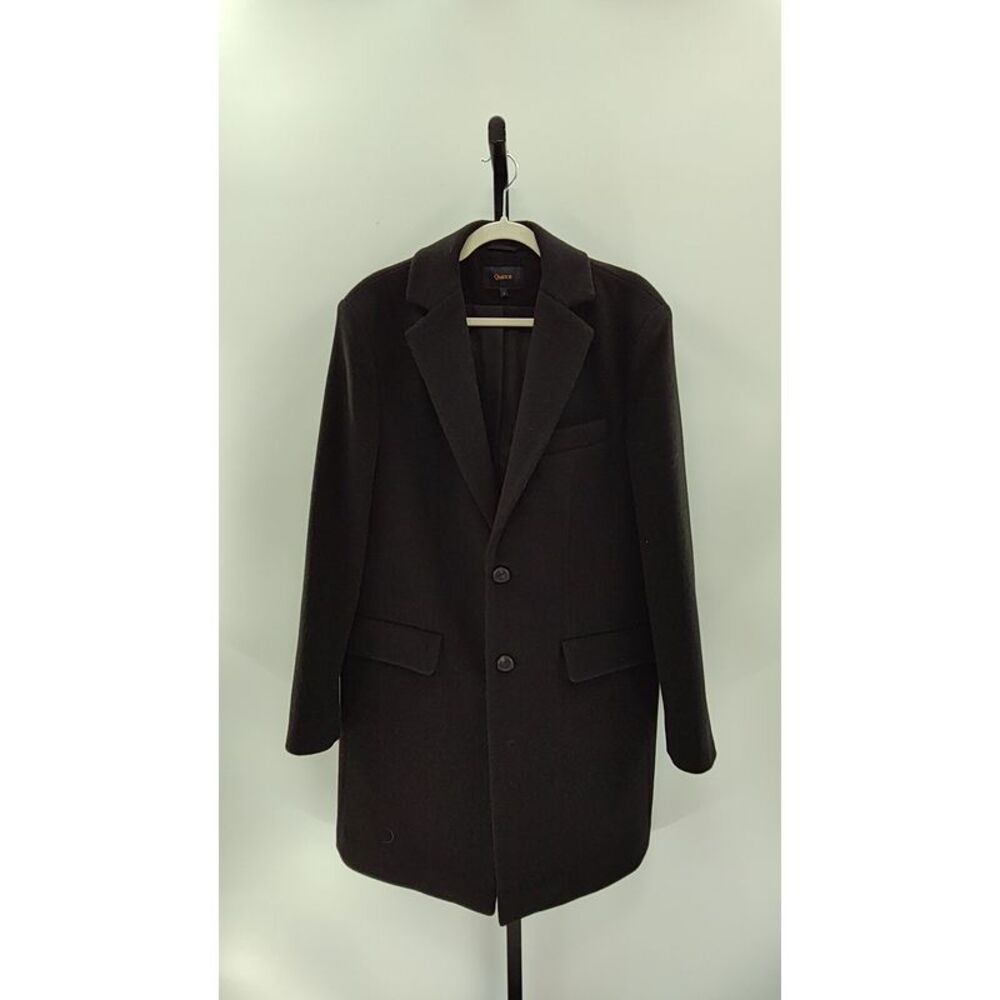 Quince Women Wool Cashmere Overcoat Black Outerwear L